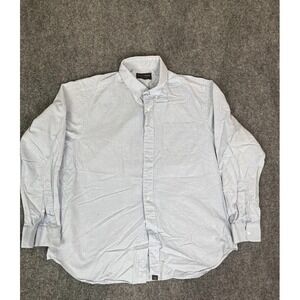 Allen Edmonds Gray Dot Men 100% Cotton Long Sleeve Button Down Shirt Size XL